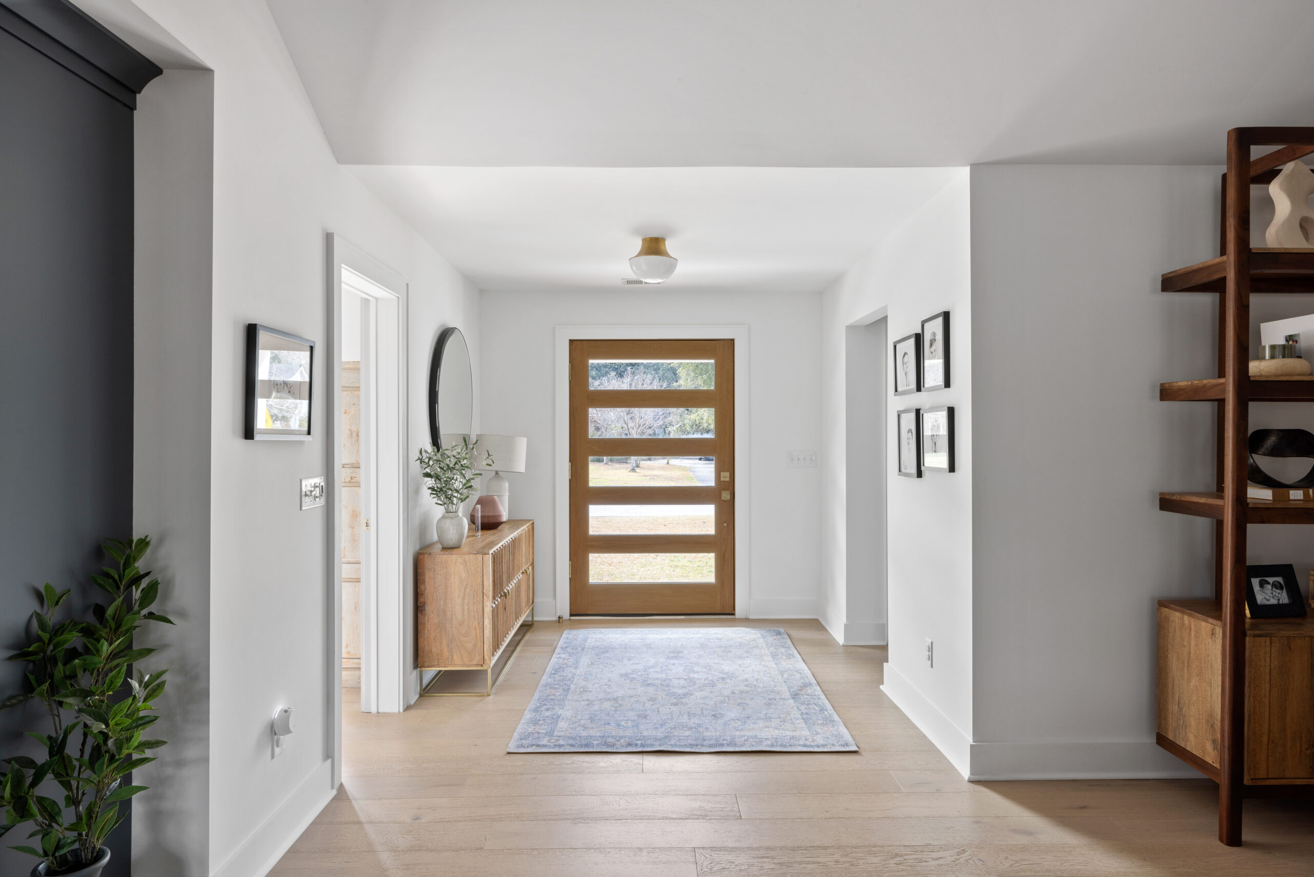Bright entryway of a Charleston home